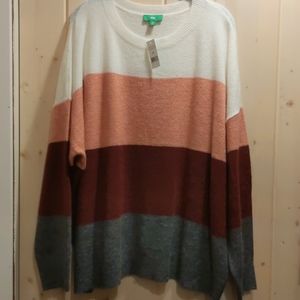 NWT Dip 3X Colorblock Sweater